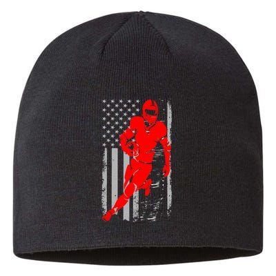 American Football Vintage Flag USA Sustainable Beanie