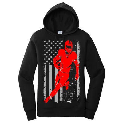 American Football Vintage Flag USA Women's Pullover Hoodie