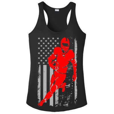 American Football Vintage Flag USA Ladies PosiCharge Competitor Racerback Tank