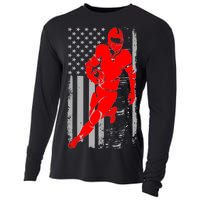 American Football Vintage Flag USA Cooling Performance Long Sleeve Crew