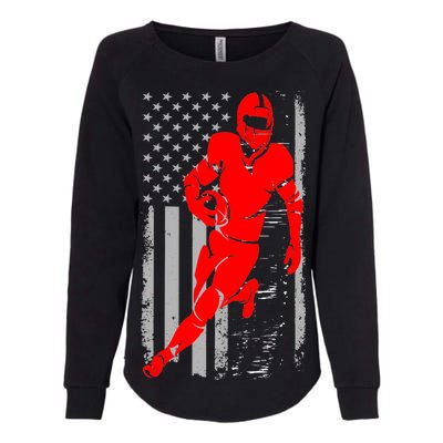 American Football Vintage Flag USA Womens California Wash Sweatshirt