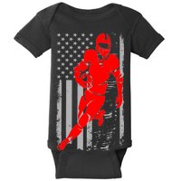 American Football Vintage Flag USA Baby Bodysuit