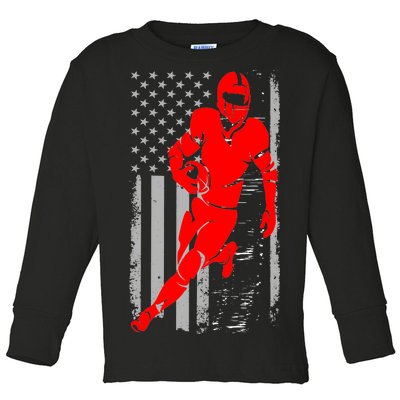 American Football Vintage Flag USA Toddler Long Sleeve Shirt