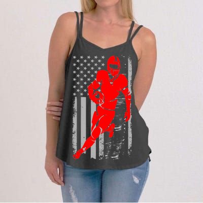 American Football Vintage Flag USA Women's Strappy Tank