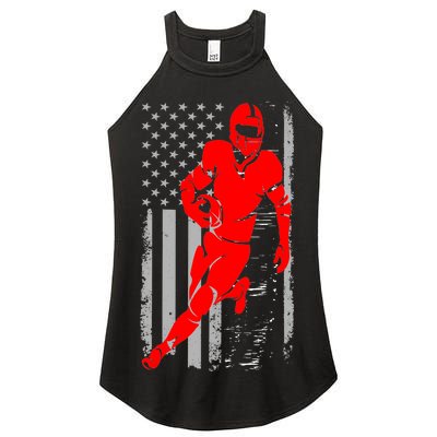 American Football Vintage Flag USA Women's Perfect Tri Rocker Tank