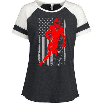 American Football Vintage Flag USA Enza Ladies Jersey Colorblock Tee