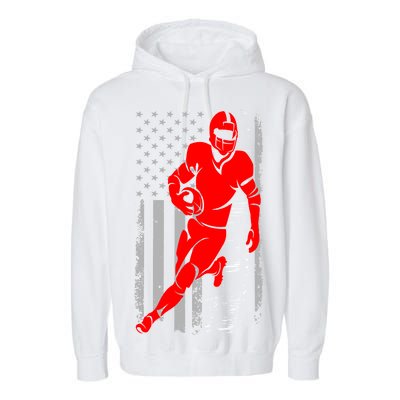 American Football Vintage Flag USA Garment-Dyed Fleece Hoodie