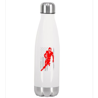 American Football Vintage Flag USA Stainless Steel Insulated Water Bottle