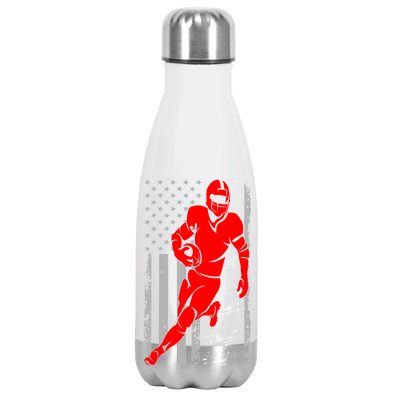 American Football Vintage Flag USA Stainless Steel Insulated Water Bottle