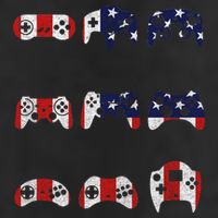 American Gamer Mash Up Controllers Cool Comfort Performance Bucket Hat