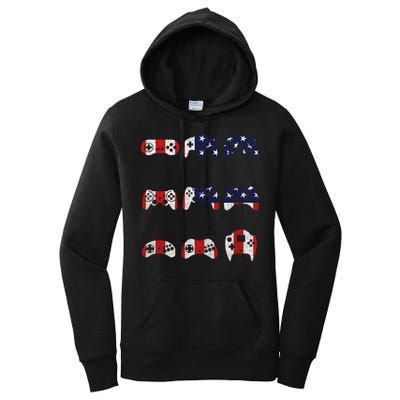 American Gamer Mash Up Controllers Women's Pullover Hoodie