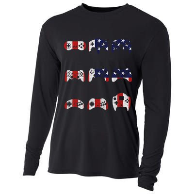 American Gamer Mash Up Controllers Cooling Performance Long Sleeve Crew