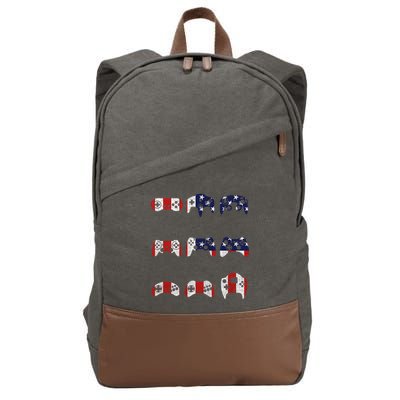 American Gamer Mash Up Controllers Cotton Canvas Backpack
