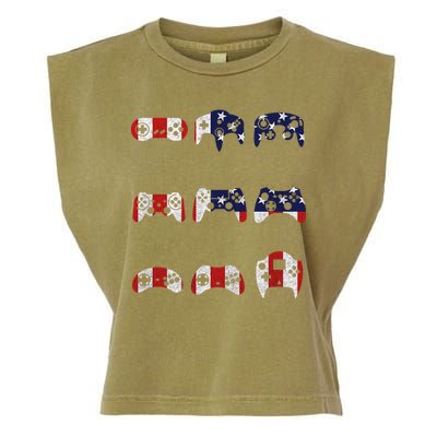 American Gamer Mash Up Controllers Garment-Dyed Women's Muscle Tee