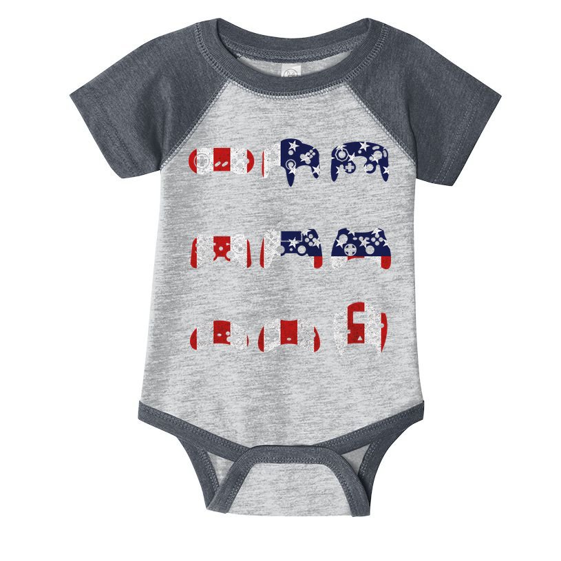 American Gamer Mash Up Controllers Infant Baby Jersey Bodysuit
