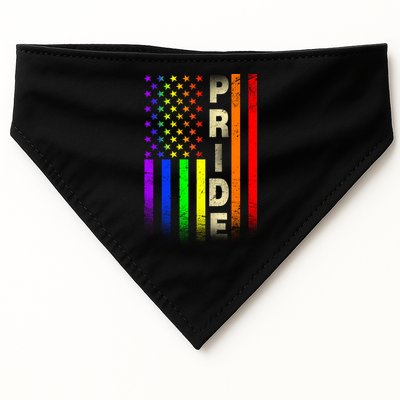 American Gay Pride Rainbow Flag USA-Made Doggie Bandana