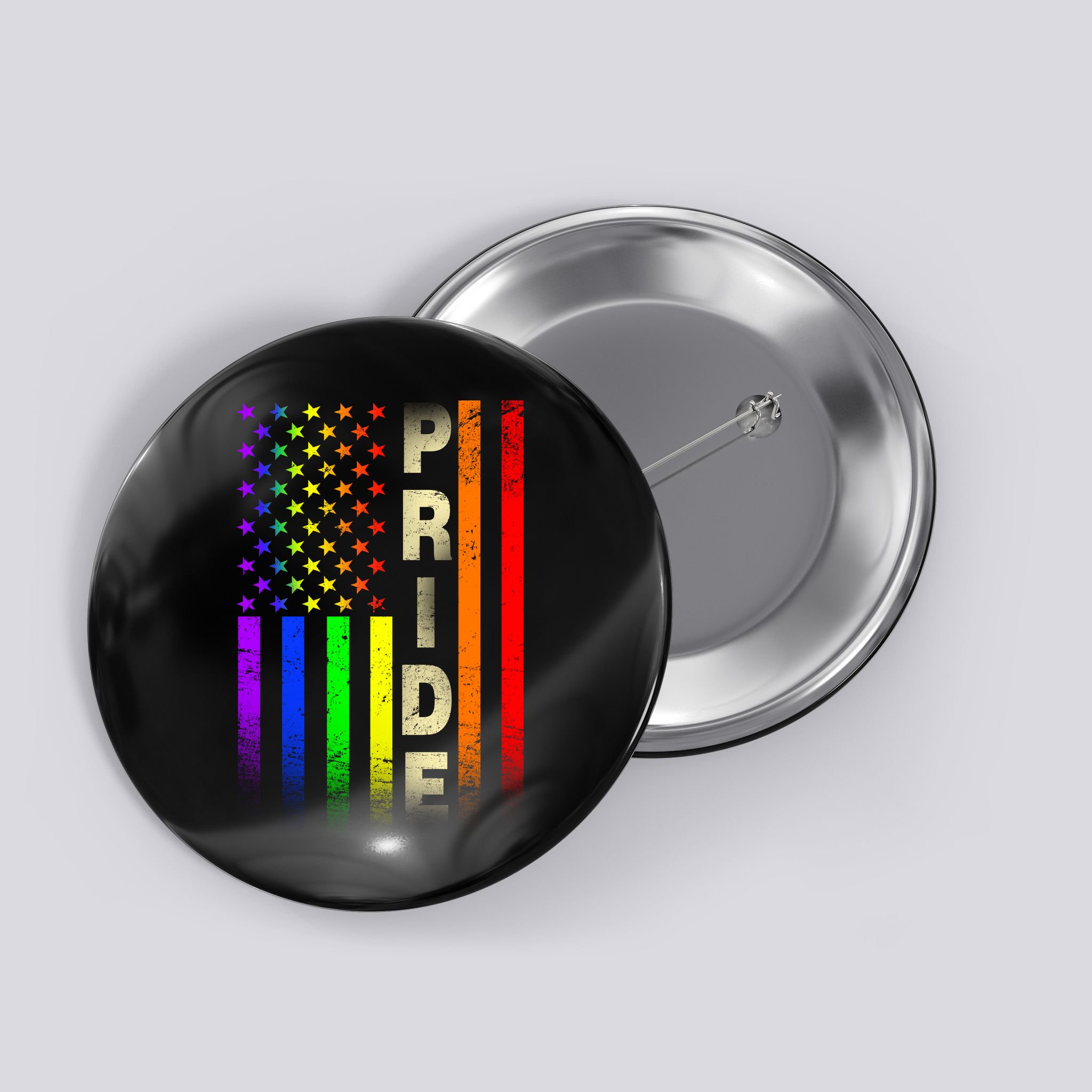 American Gay Pride Rainbow Flag Button