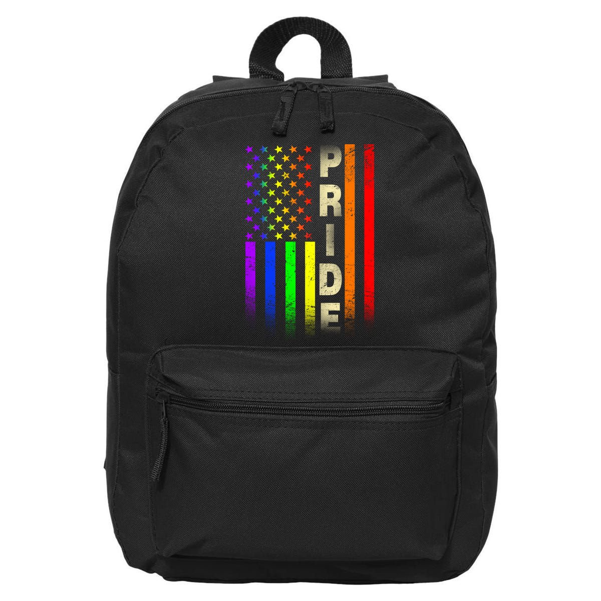 American Gay Pride Rainbow Flag 16 in Basic Backpack