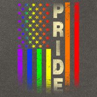 American Gay Pride Rainbow Flag Cotton Canvas Backpack