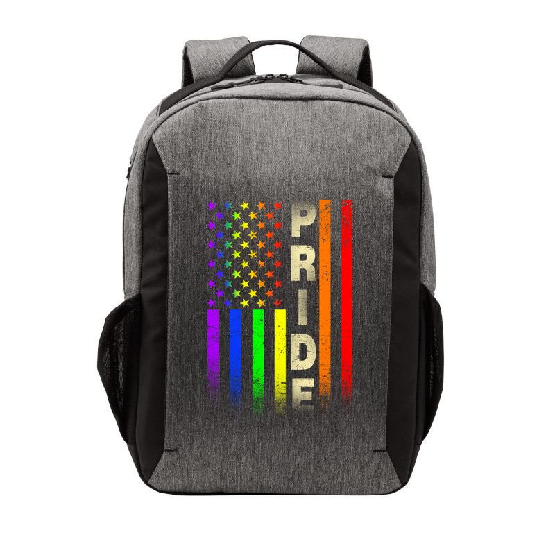 American Gay Pride Rainbow Flag Vector Backpack