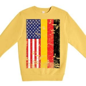 American German Flag Premium Crewneck Sweatshirt