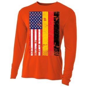 American German Flag Cooling Performance Long Sleeve Crew