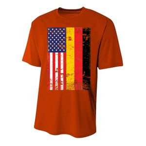 American German Flag Youth Performance Sprint T-Shirt