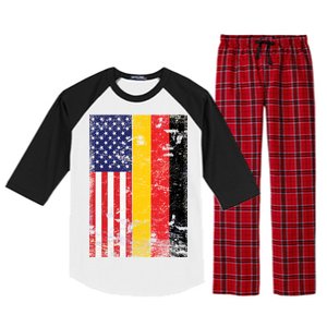 American German Flag Raglan Sleeve Pajama Set