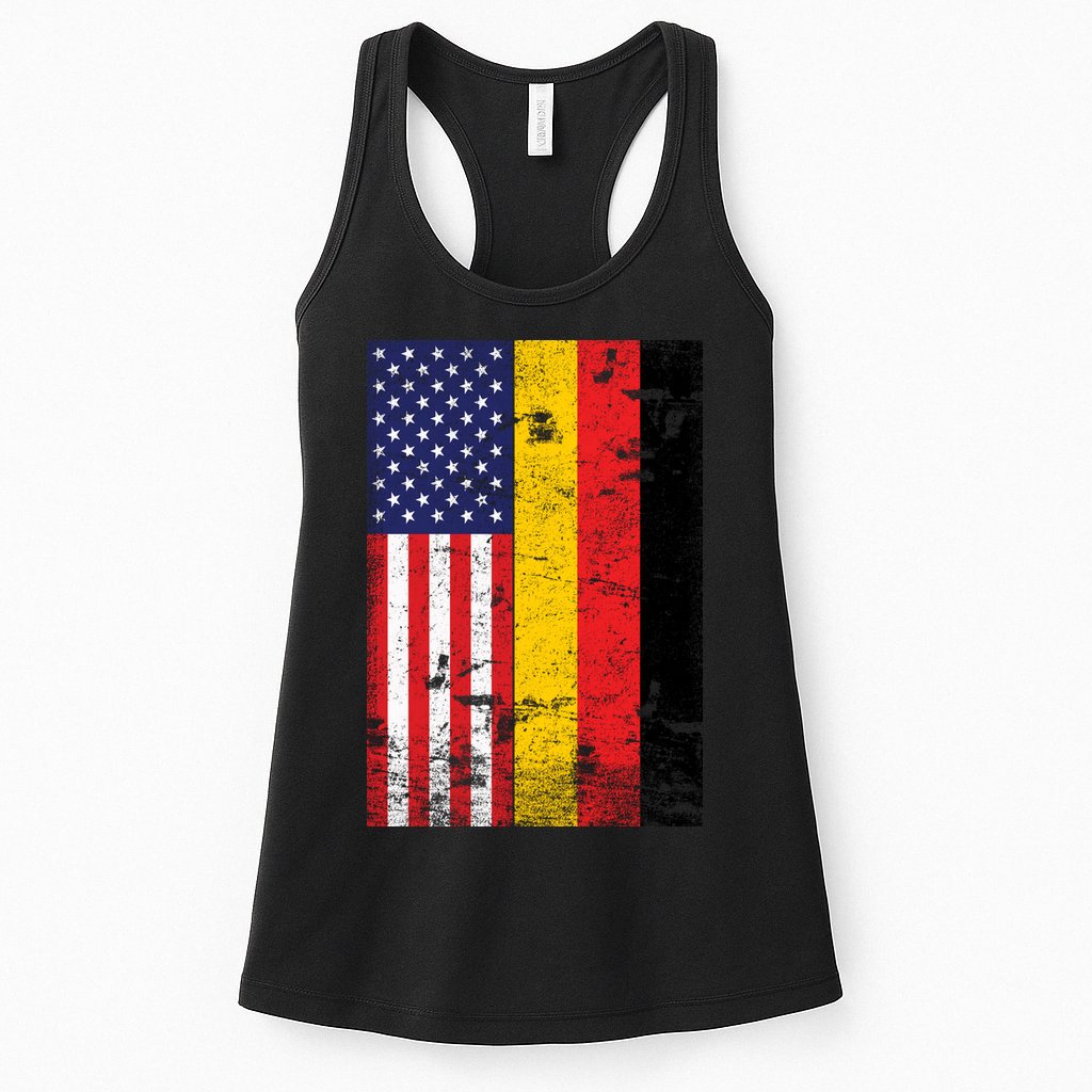 American German Flag Womens Tank Top