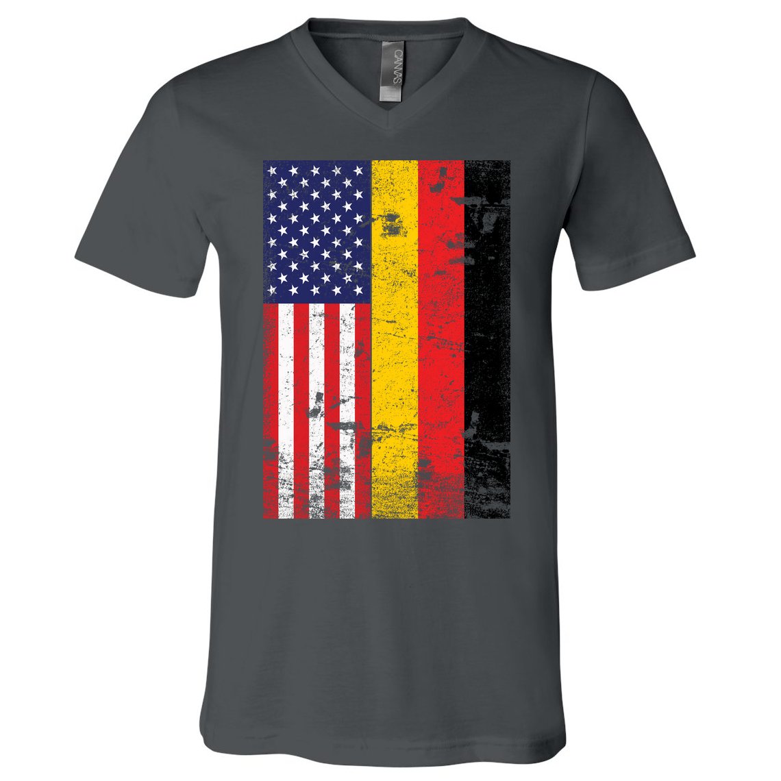 American German Flag V-Neck T-Shirt