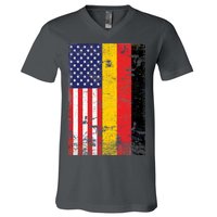 American German Flag V-Neck T-Shirt