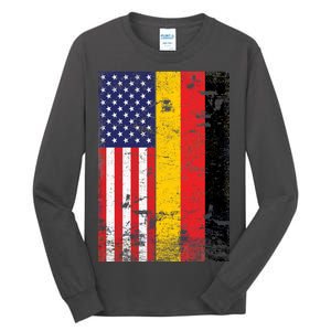 American German Flag Tall Long Sleeve T-Shirt