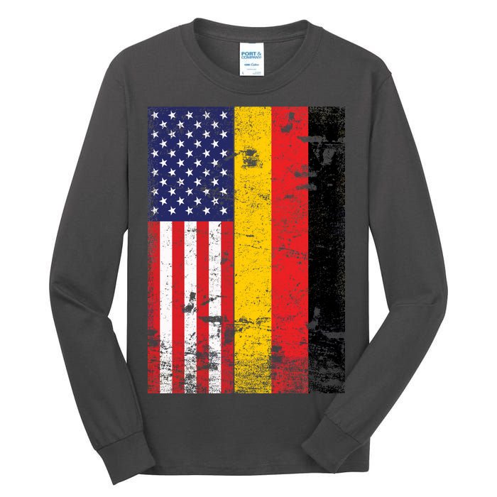 American German Flag Tall Long Sleeve T-Shirt