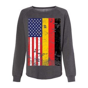 American German Flag Womens California Wash Sweatshirt