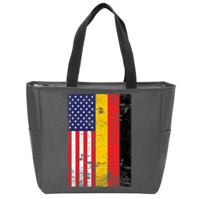 American German Flag Zip Tote Bag
