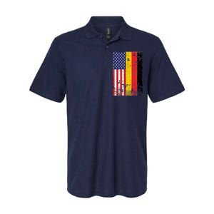 American German Flag Softstyle Adult Sport Polo