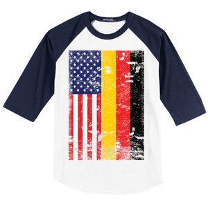 American German Flag Baseball Sleeve Shirt