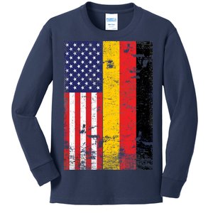 American German Flag Kids Long Sleeve Shirt