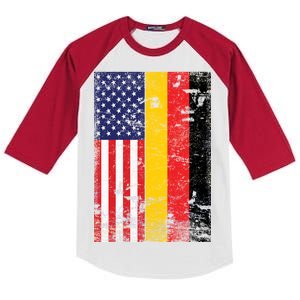 American German Flag Kids Colorblock Raglan Jersey