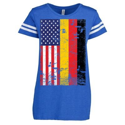 American German Flag Enza Ladies Jersey Football T-Shirt