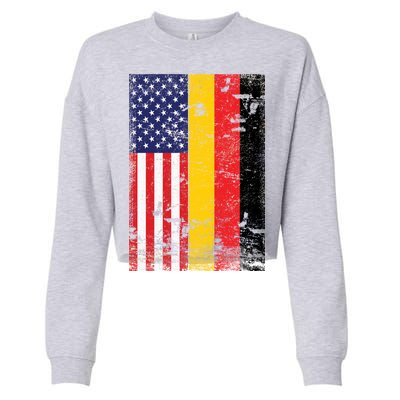 American German Flag Cropped Pullover Crew