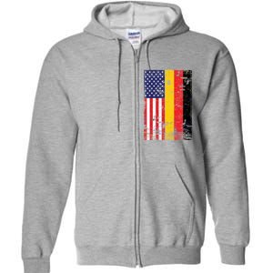 American German Flag Full Zip Hoodie