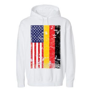 American German Flag Garment-Dyed Fleece Hoodie