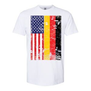 American German Flag Softstyle CVC T-Shirt