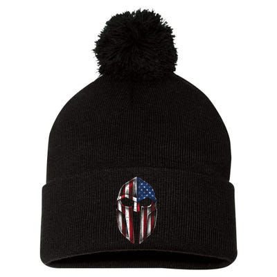 American Gladiator Pom Pom 12in Knit Beanie