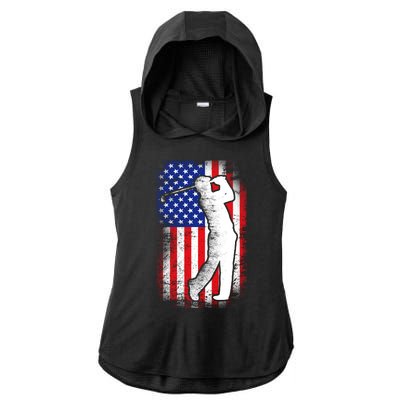 American Golf Flag Ladies PosiCharge Tri-Blend Wicking Draft Hoodie Tank