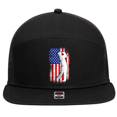 American Golf Flag 7 Panel Mesh Trucker Snapback Hat