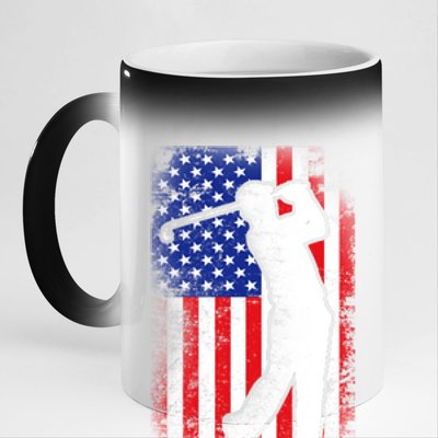 American Golf Flag 11oz Black Color Changing Mug