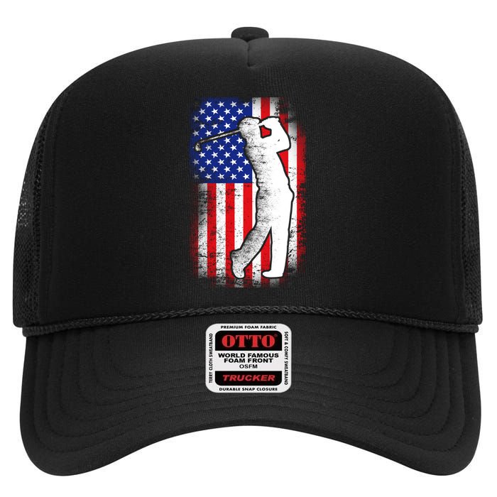 American Golf Flag High Crown Mesh Back Trucker Hat