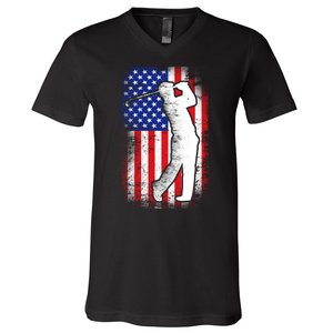 American Golf Flag V-Neck T-Shirt